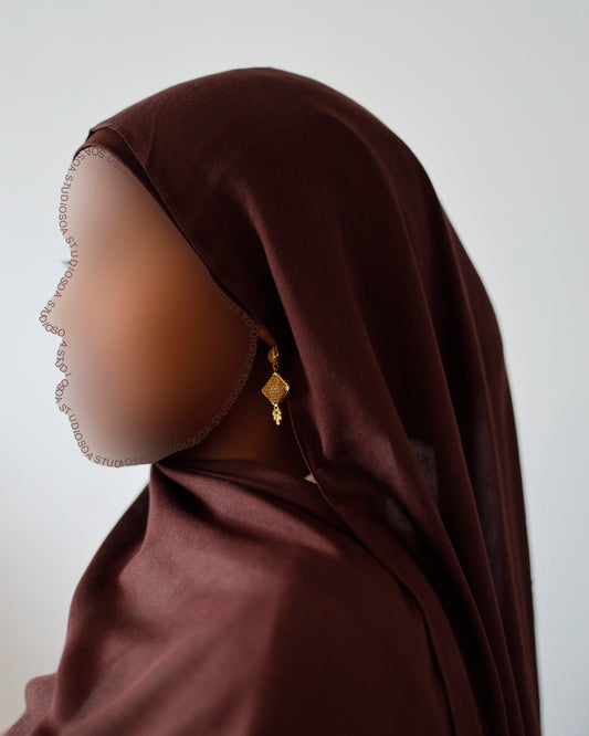 Cocoa Brown Modal Hijab Set